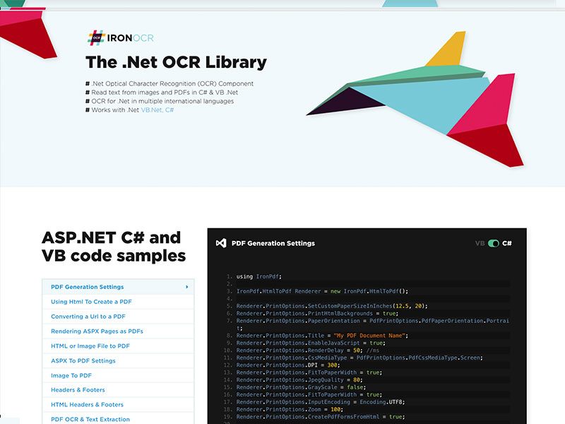 IronOCR is an advanced OCR library for .NET developers to use in C# and VB.NET affordable Screen Shot