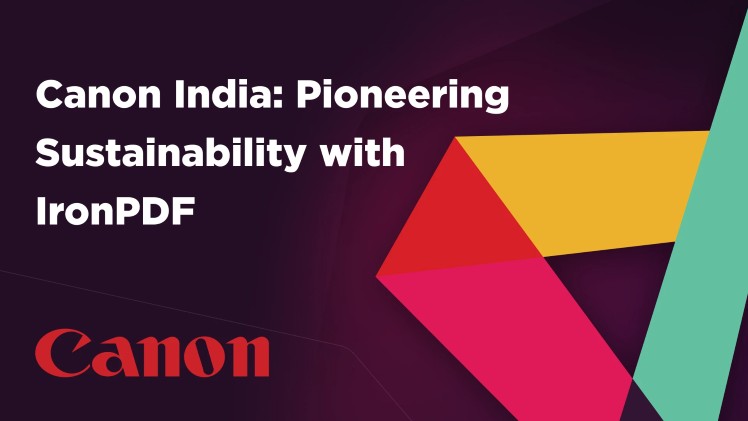 Canon India: Pioneering Sustainability with IronPDF