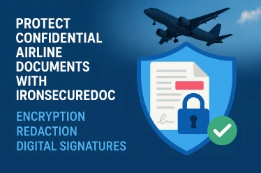 Protect Confidential Airline Documents with IronSecureDoc