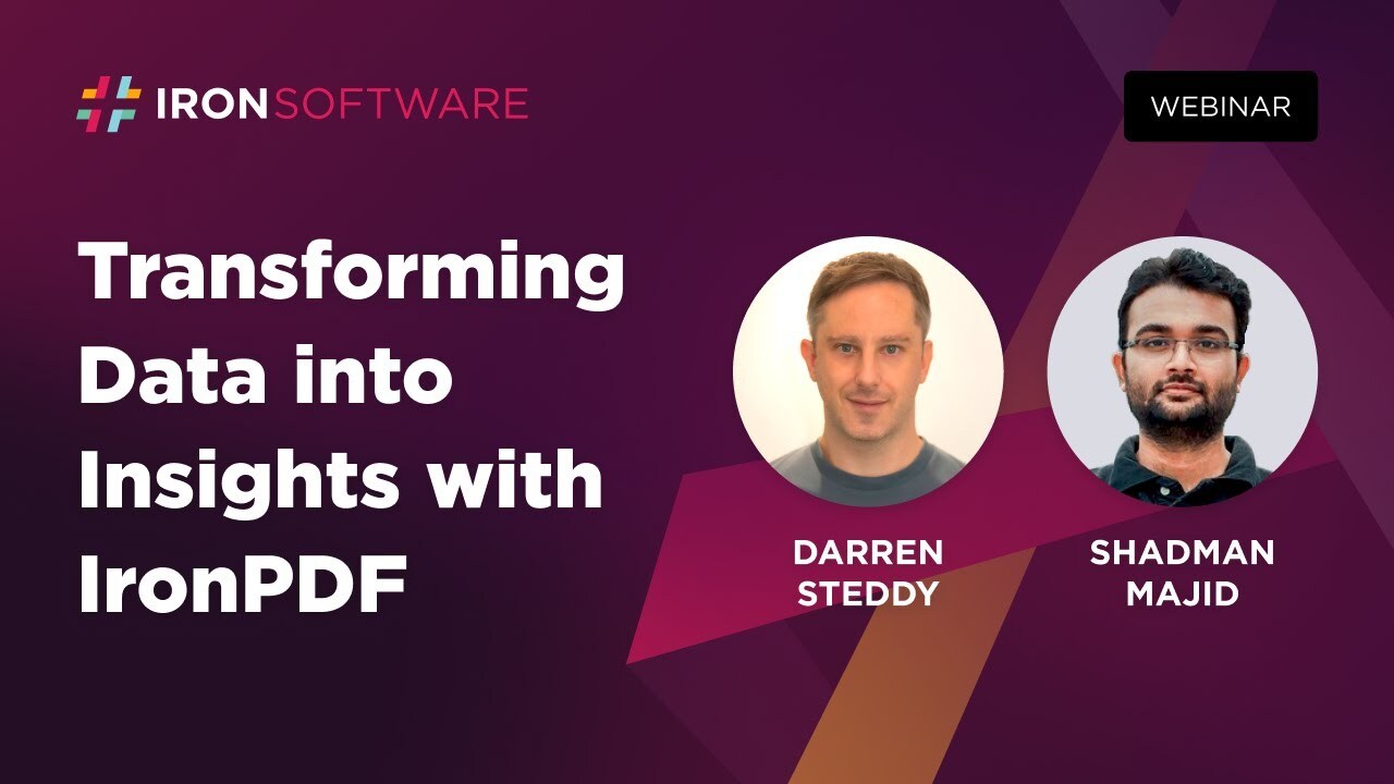 Transforming Data into Insights with IronPDF