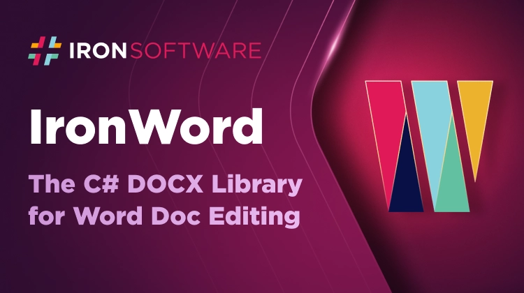 Presentación de IronWord: La biblioteca C# DOCX para la edición de documentos Word
