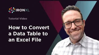 Comment convertir une table de données en fichier Excel